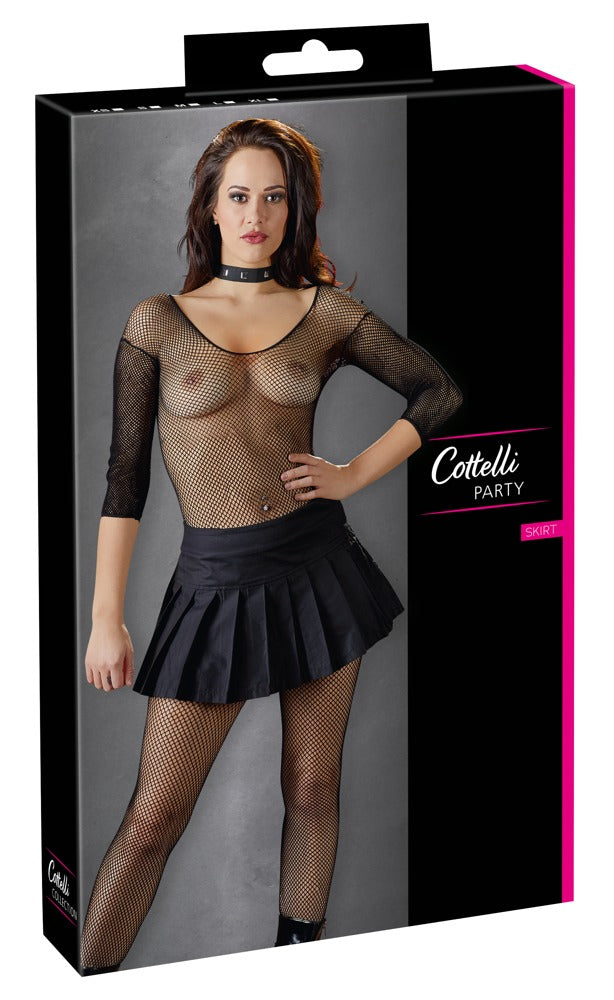 Minifalda Plisada Cottelli PARTY Talla XL - Negra con Cremallera