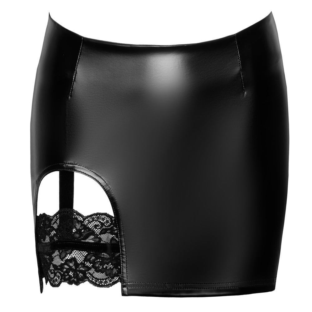 Noir Skirt Suspender M - Minifalda con Liguero Integrado