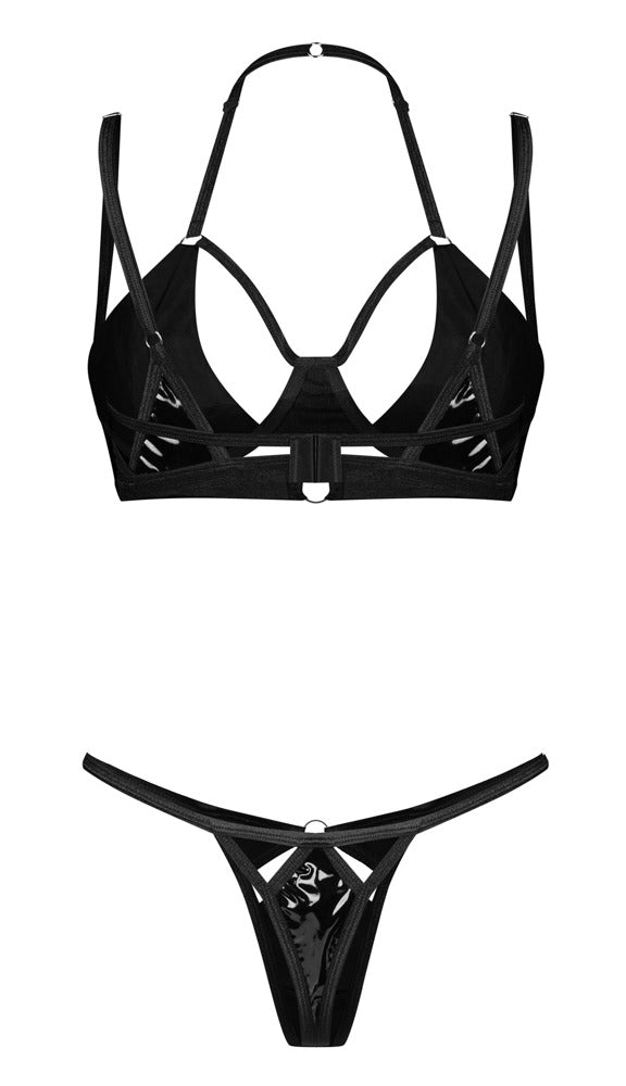 Set Sujetador y Tanga Vinilo OBS BH+Thong L/XL - Obsessive