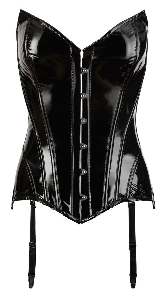Vinyl Corset XS Black Level - Corpiño Charol Negro