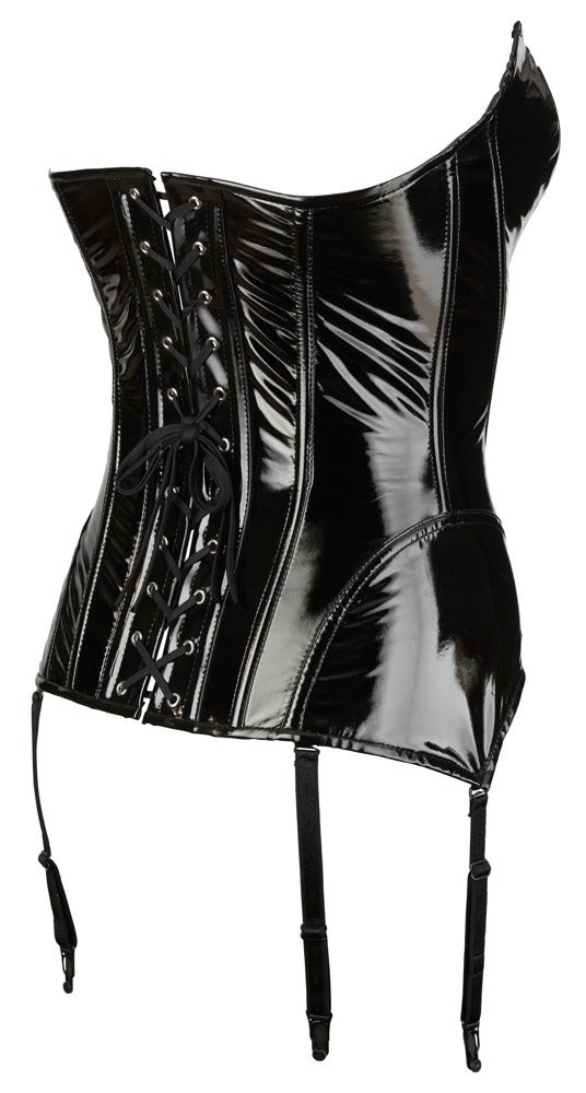 Vinyl Corset XS Black Level - Corpiño Charol Negro