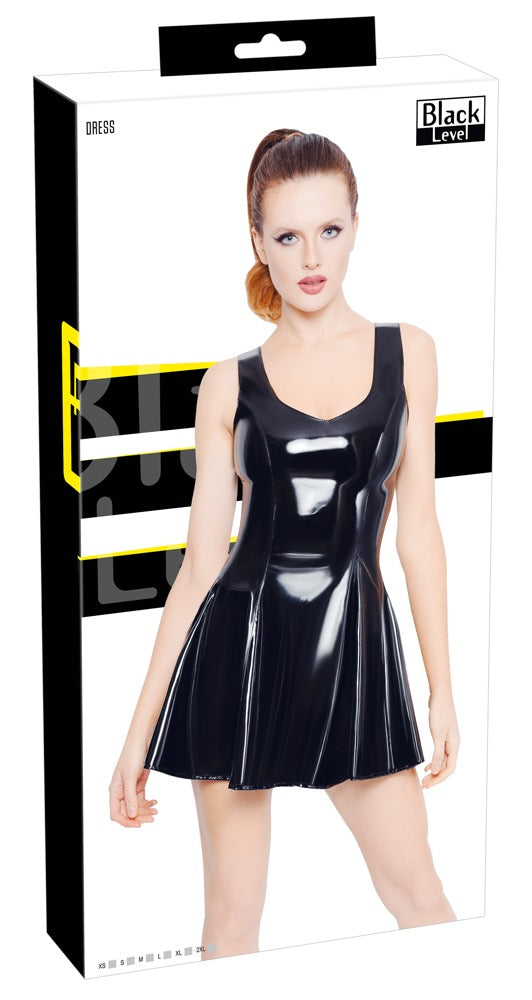Vinyl Dress Black Level - Vestido Charol Negro Talla M