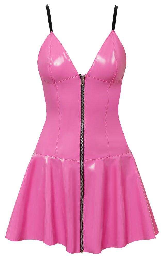 Vinyl Dress Pink S - Vestido Corto Rosa Charol Black Level