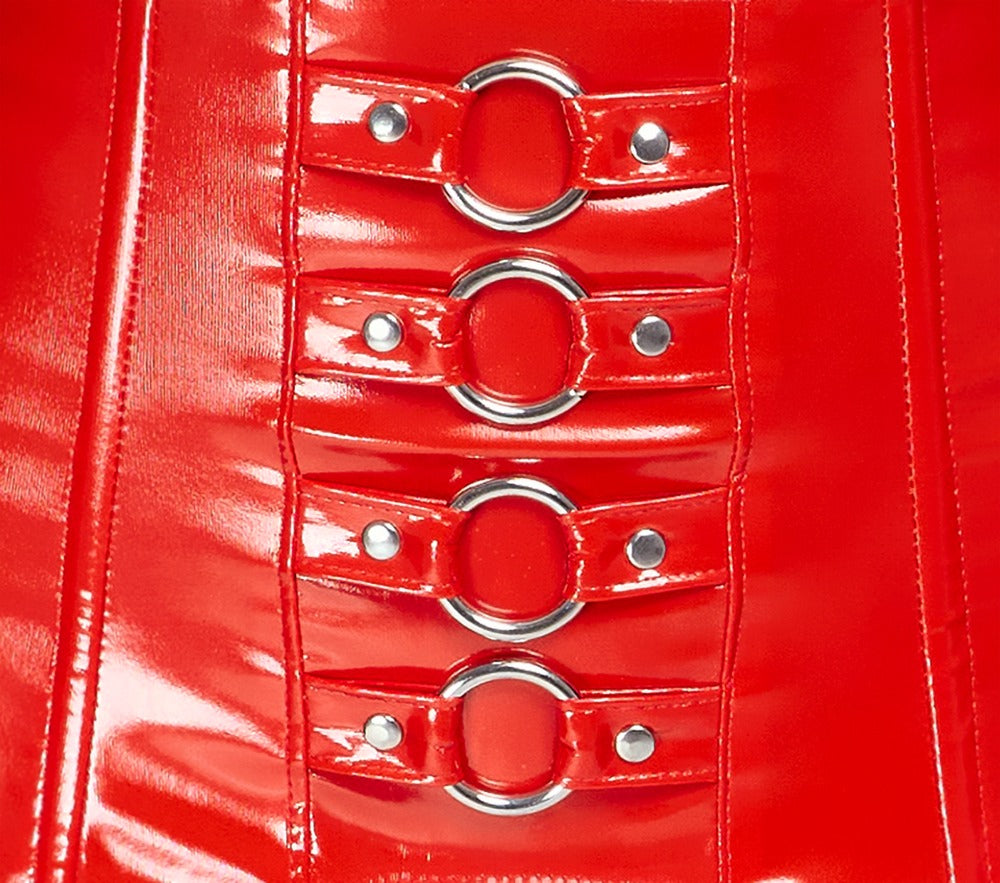Liguero Vinyl Suspender Straps Rojo 2XL - Black Level