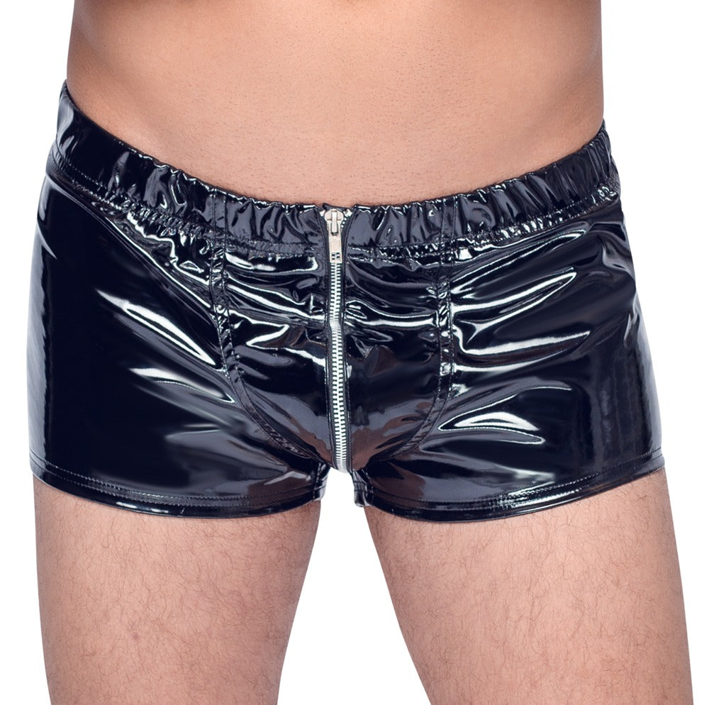 Vinyl M. Pants RV L Black Level - Pantalones Charol Negro con Acceso Directo