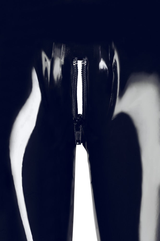 Leggings de Látex 2XL con Cremallera de 3 Vías Late X