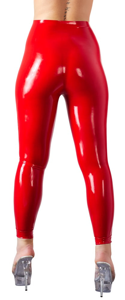Latex Leggings Rojo Talla M - Late X
