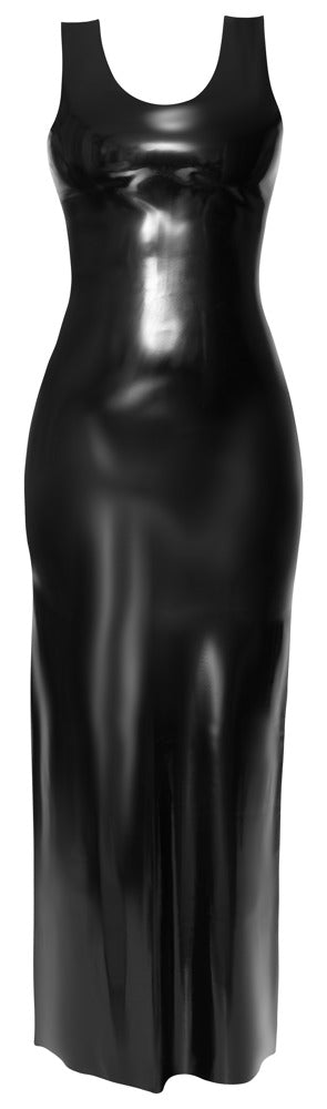 Latex Dress Long L - Vestido Maxi de Látex Natural Negro