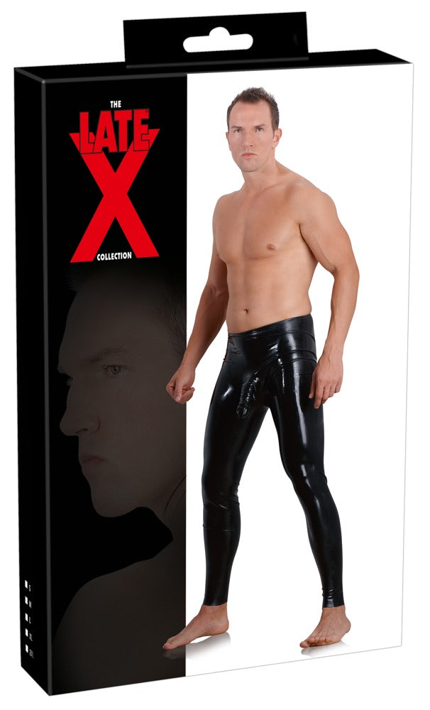 Men's Latex Leggings Sleeve S - Polainas de Látex Ajustadas