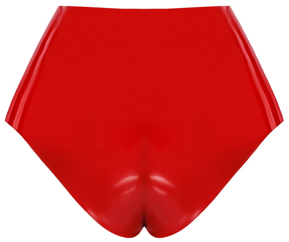 Braguitas de Látex Rojo Talla L con Consolador Integrado