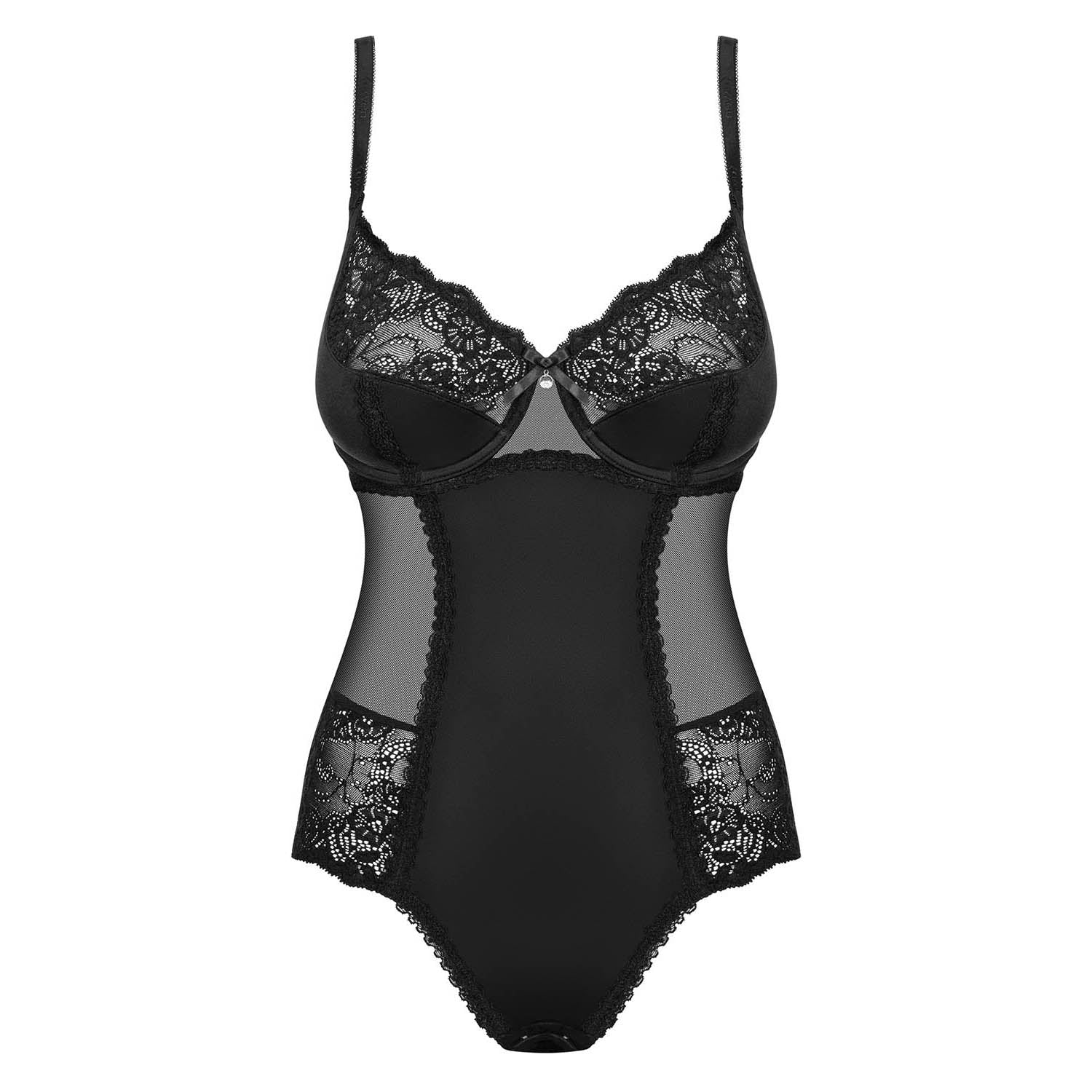 Amallie Bodysuit con Encaje Negro