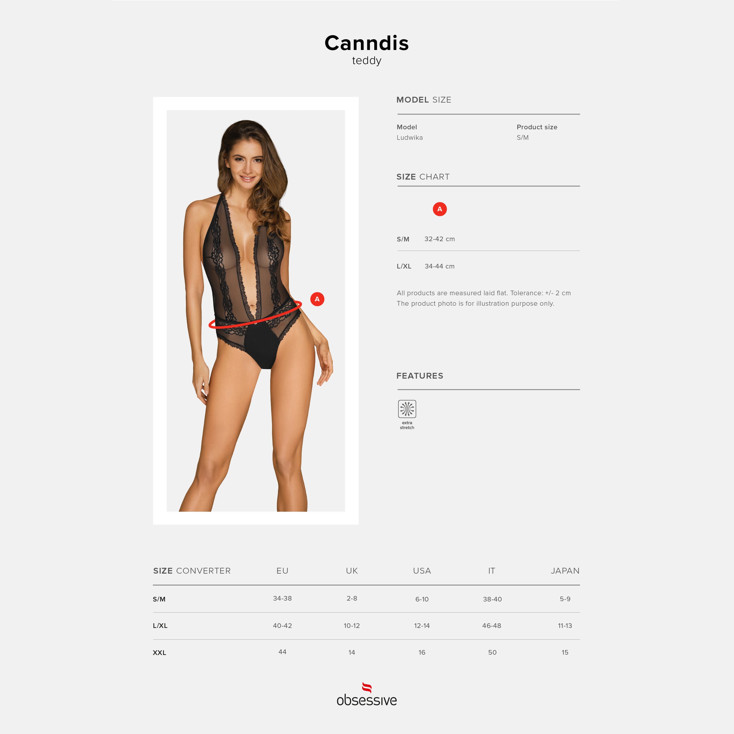 BODY CANNDIS OBSESSIVE NEGRO