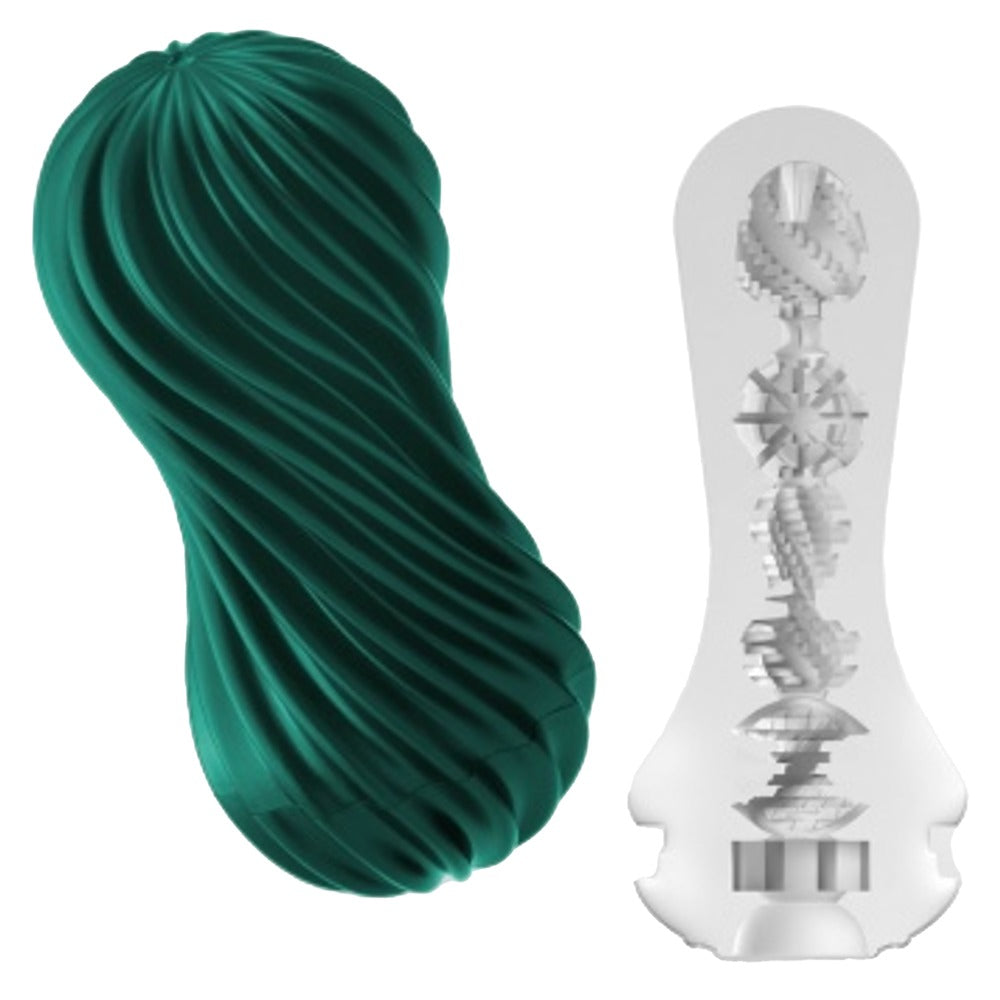 Tenga Flex Fizzy Green - Masturbador Reutilizable con Vacío