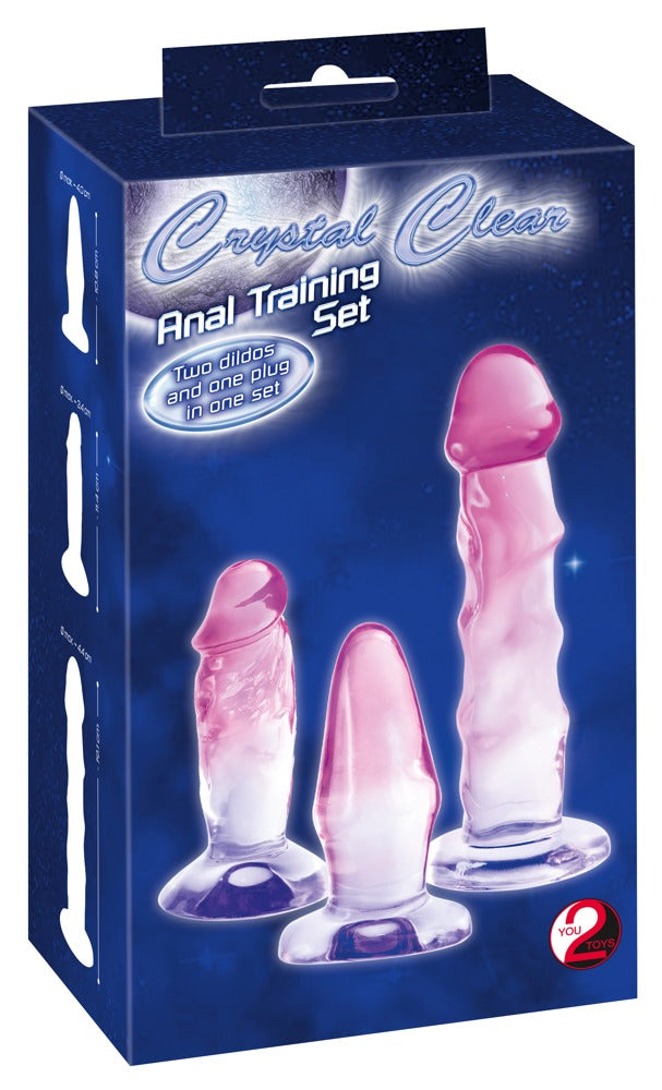 Set de 3 Dildos Anales Crystal - Entrenamiento Progresivo