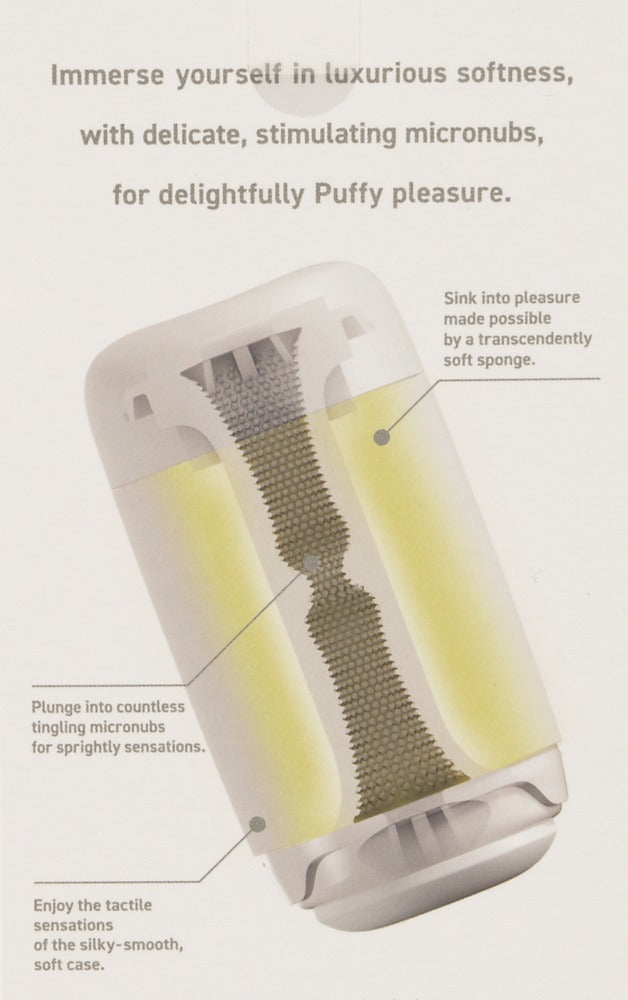 Tenga Puffy Sugar White - Masturbador de Silicona Suave