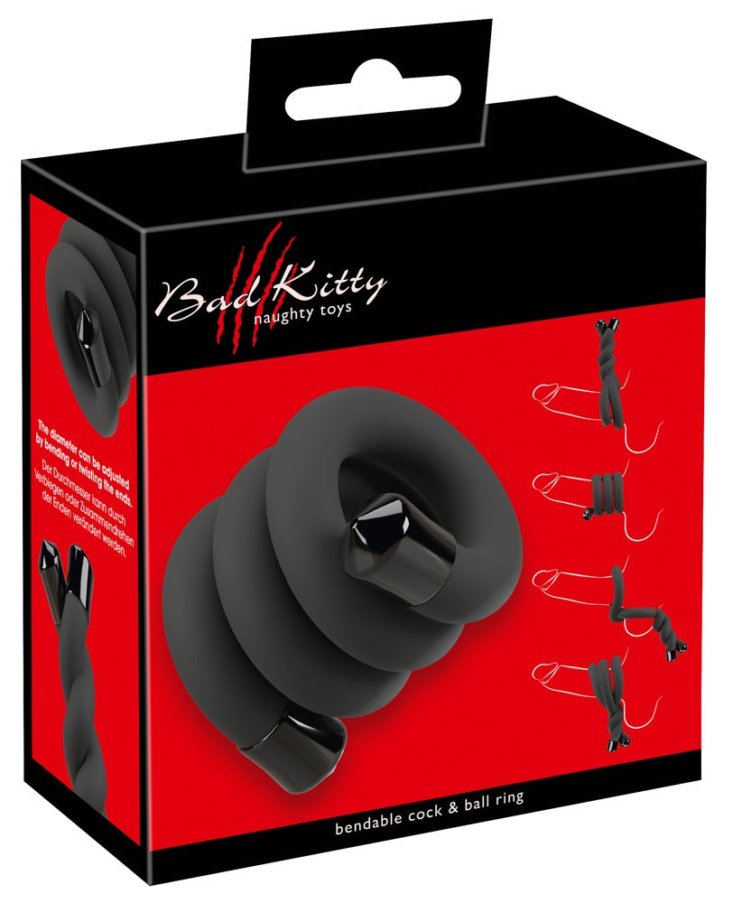 Bad Kitty Bendable Cock & Ball Ring - Anillo Flexible Ajustable