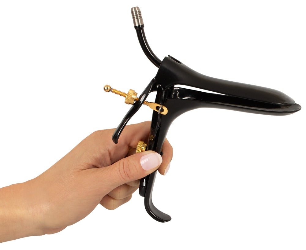 Espéculo Fetish Collection con Tubo de Aire y Líquido - Acero Inoxidable