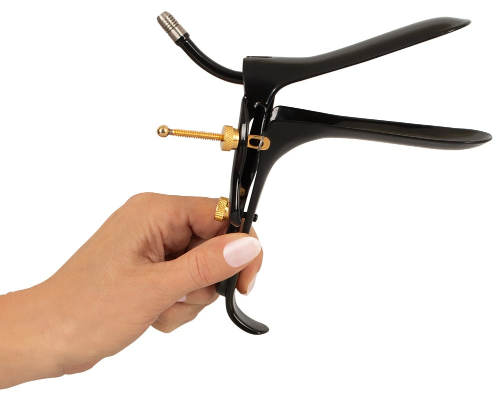 Espéculo Fetish Collection con Tubo de Aire y Líquido - Acero Inoxidable