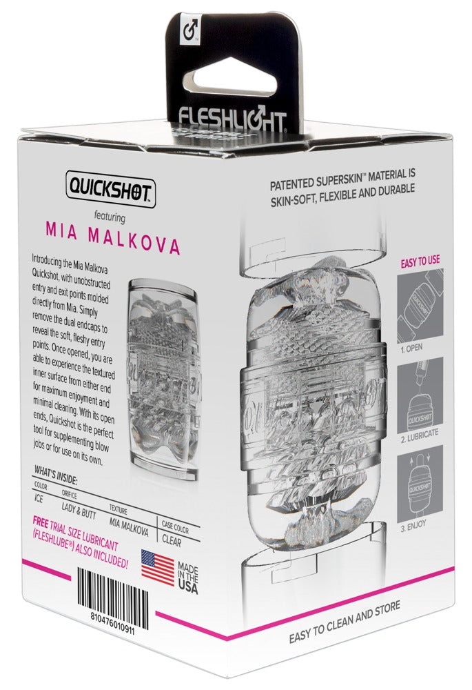Fleshlight Quickshot Mia Malkova - Masturbador Compacto Doble Entrada