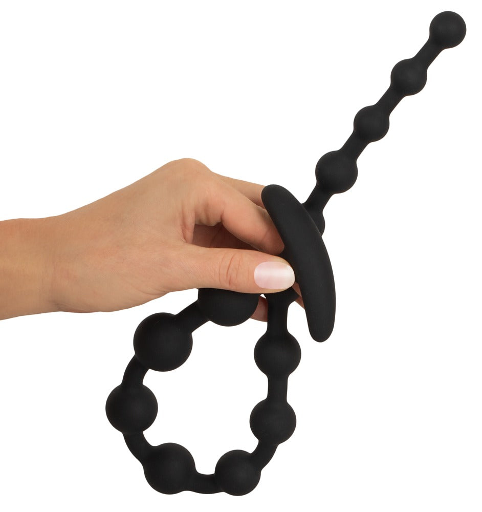 Black Velvets Anal Beads Silicona - Cadena de 13 Bolas Flexibles