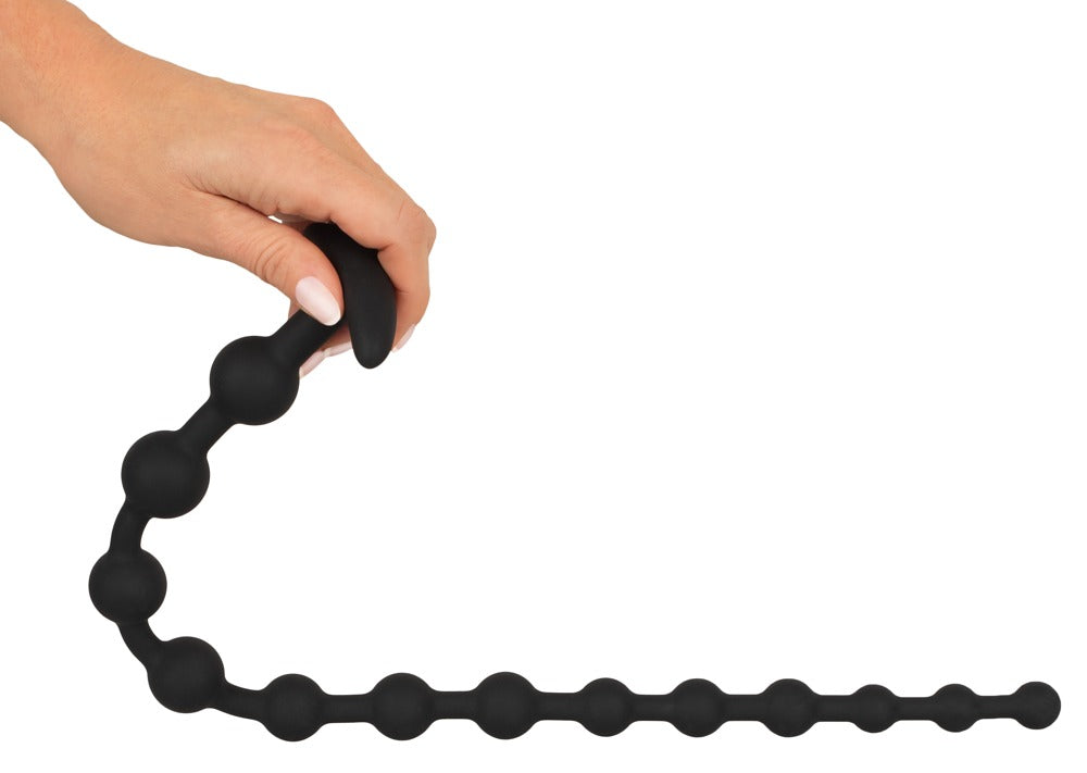 Black Velvets Anal Beads Silicona - Cadena de 13 Bolas Flexibles