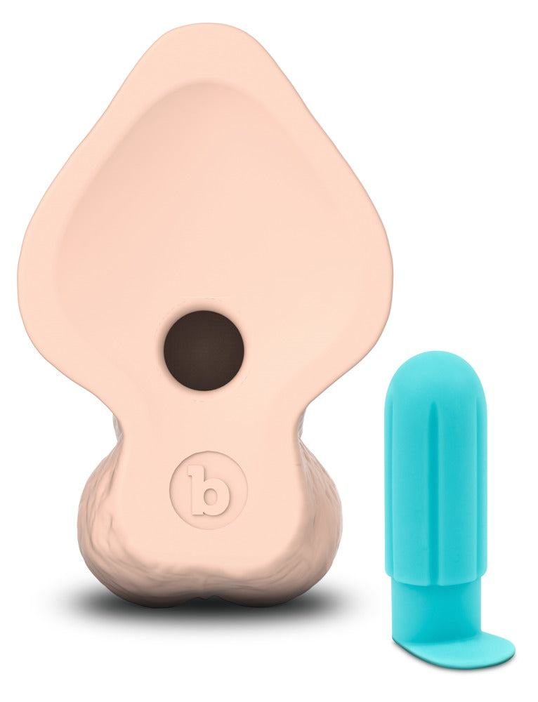 b-Vibe Slipskin 9" Curved - Dildo Realista con Base de Succión