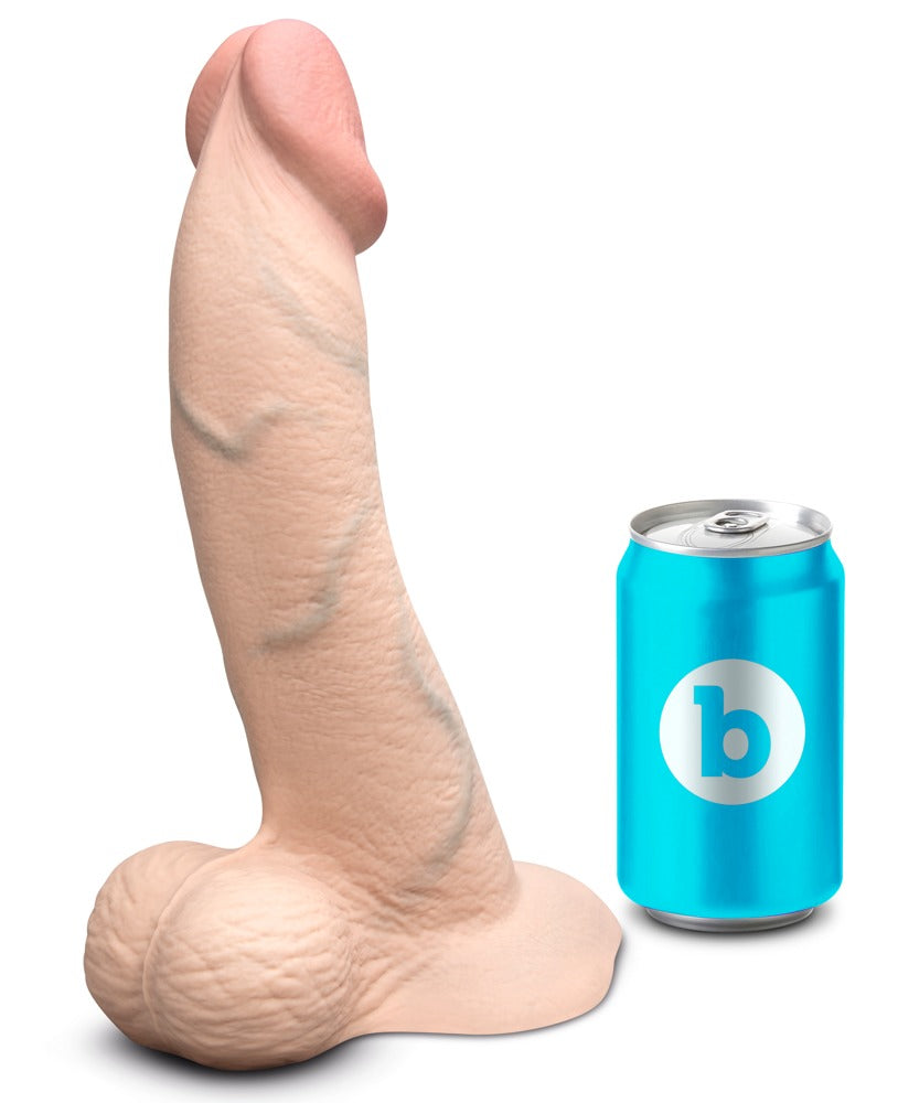 B-Vibe Slipskin 10" Curved - Dildo Realista Curvo con Base de Succión