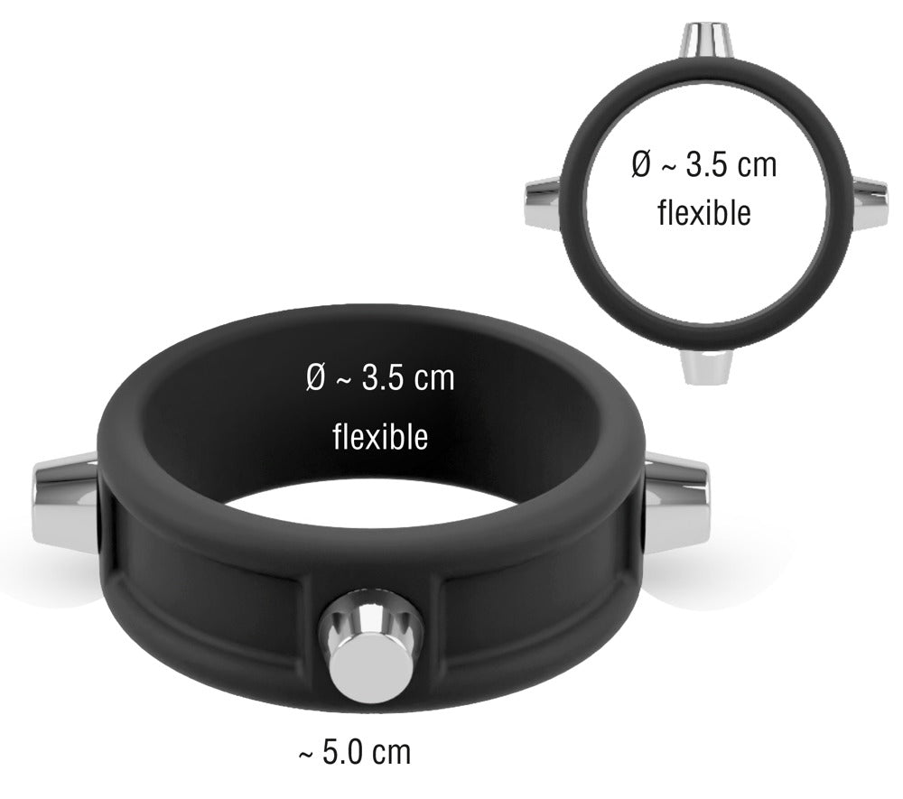 Anillo Rebel con Tachuelas - Silicona Elástica