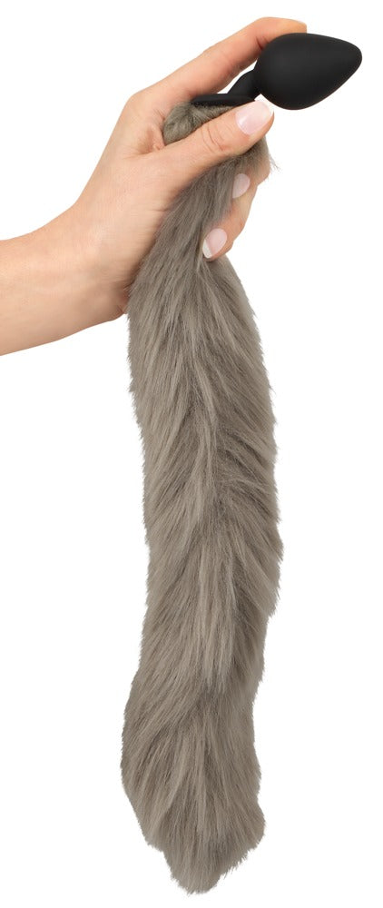 Fluffy Tail Grey - Plug Anal con Cola Esponjosa You2Toys