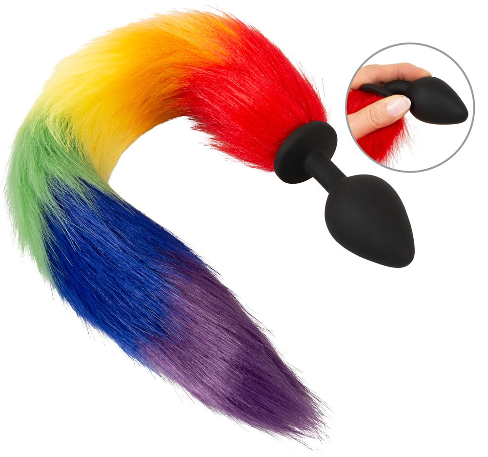 Fluffy Tail Rainbow - Plug Anal con Cola Esponjosa You2Toys