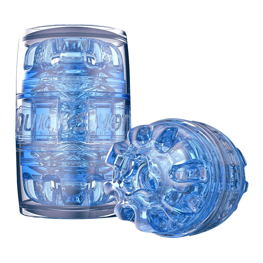 Fleshlight Quickshot Turbo Blue Ice - Masturbador Compacto Super Skin