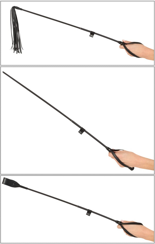 Bad Kitty Crop Set - Juego de 4 Piezas con Flogger y Accesorios Intercambiables