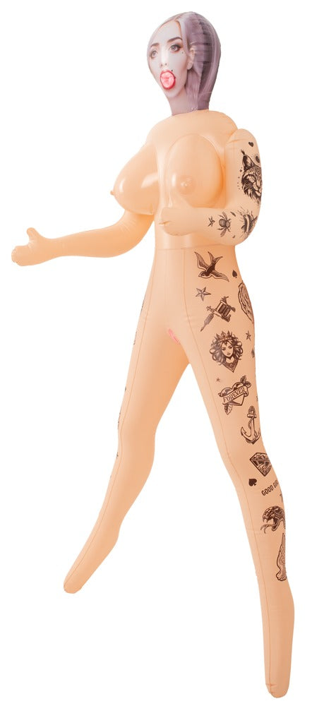 NaughtyDollz Tattooed Sex Doll - Muñeca Hinchable Tamaño Natural