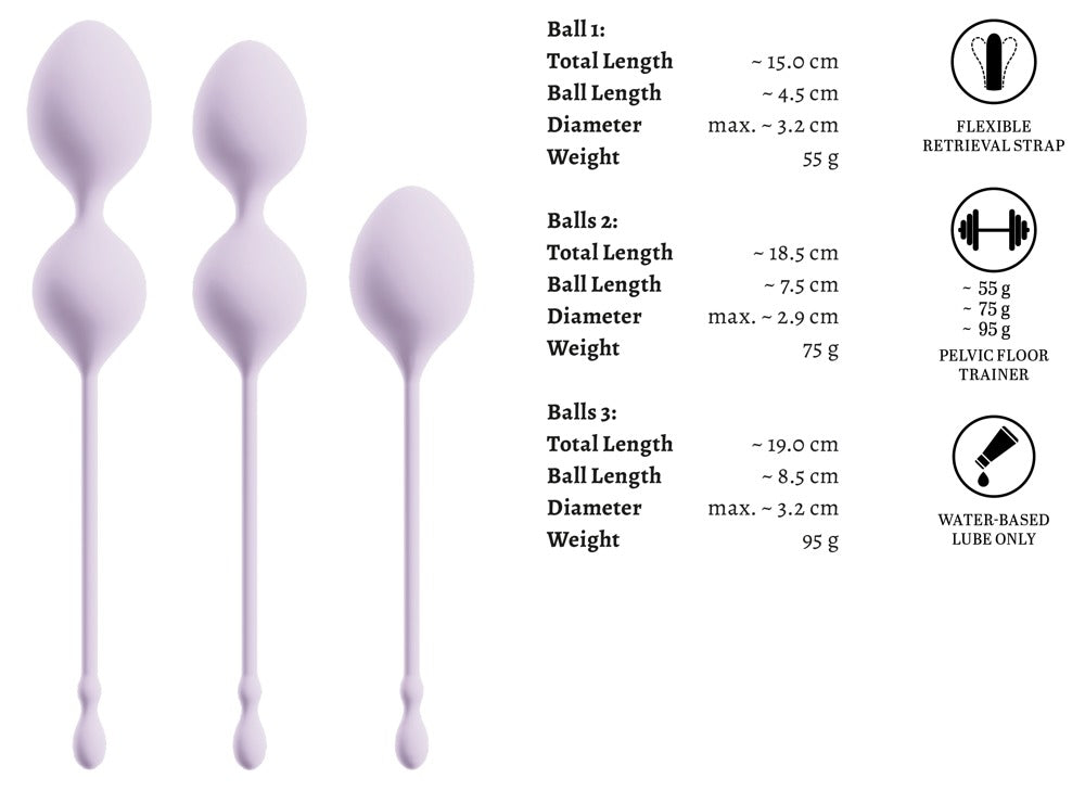 Beau Coeur Elorin Love Ball Set - Juego de 3 Bolas Chinas