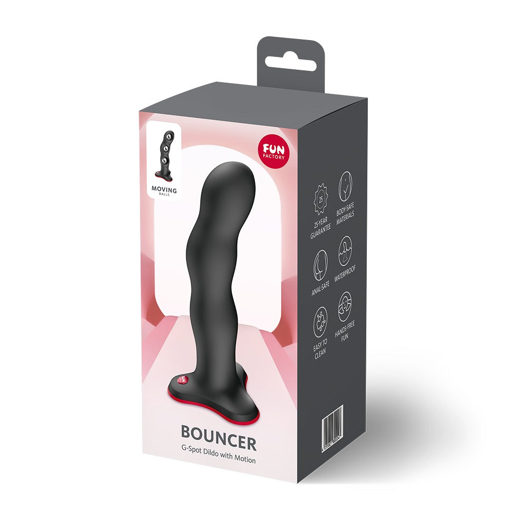 Bouncer Black - Consolador Flexible con Bolas Giratorias Fun Factory