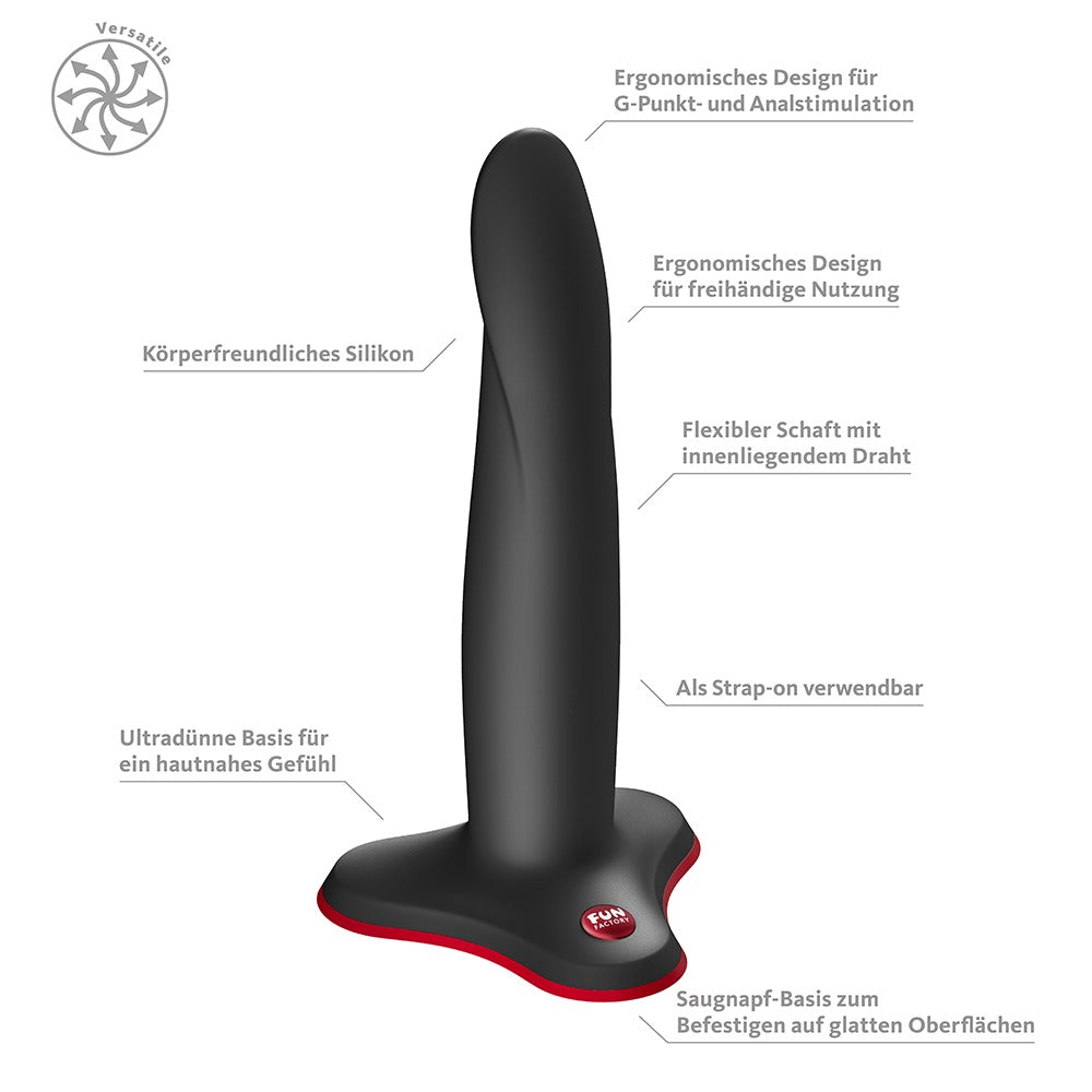 Limba Flex M Black - Consolador Flexible de Silicona Fun Factory