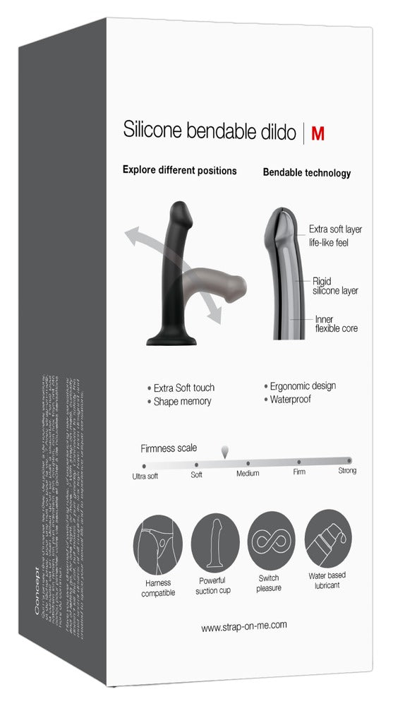Semi-Real Dildo M Black - Consolador Realista de Doble Densidad