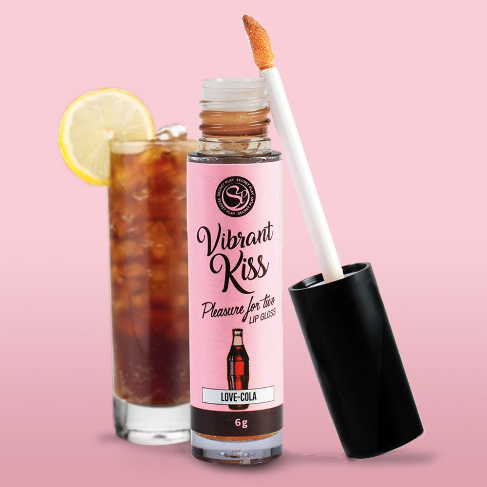 Lip Gloss Vibrant Kiss Love Sabor Cola