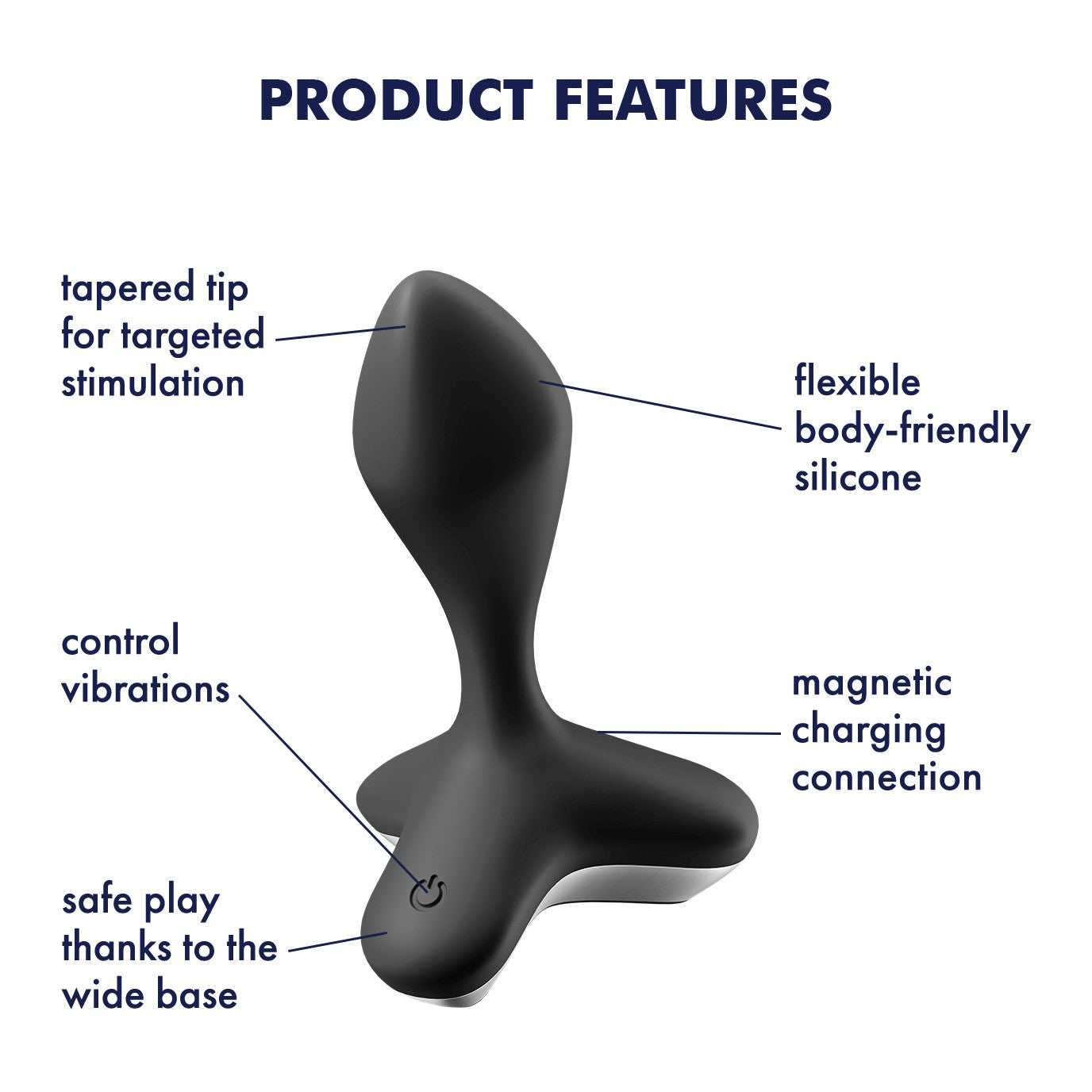 Game Changer Plug Anal con Vibración Negro