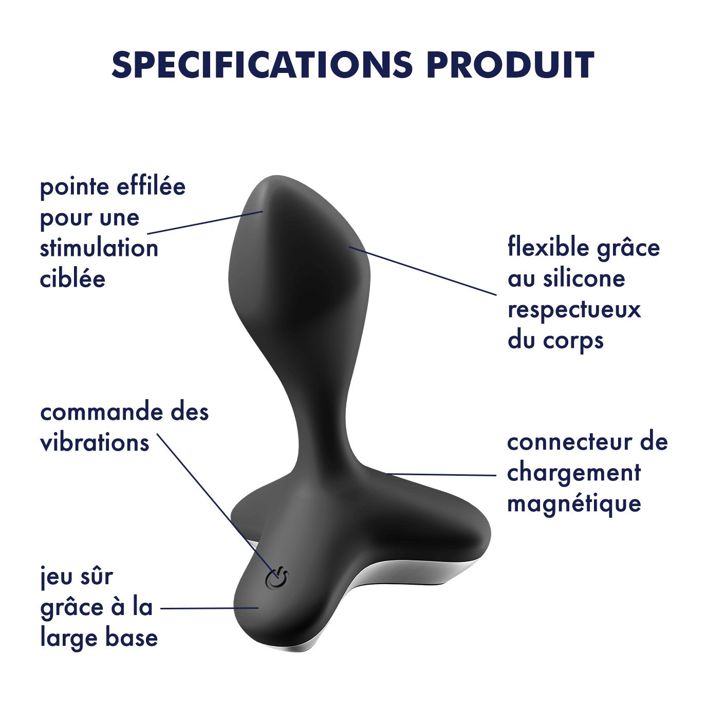 Game Changer Plug Anal con Vibración Negro
