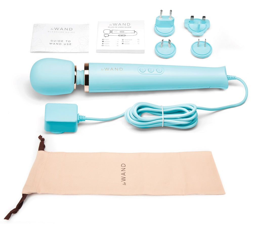 Le Wand Powerful Plug-In Blue - Masajeador Vibrador Enchufable