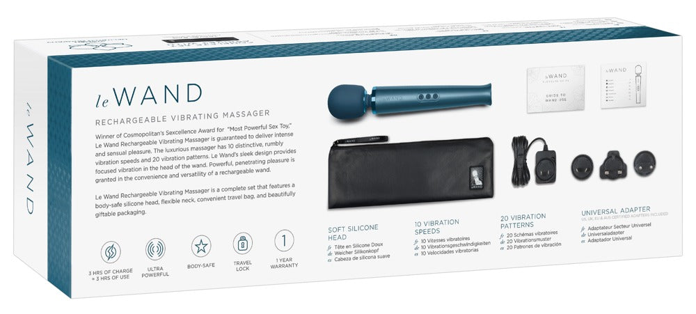 Le Wand Pacific Blue - Masajeador Vibrador Recargable de Lujo