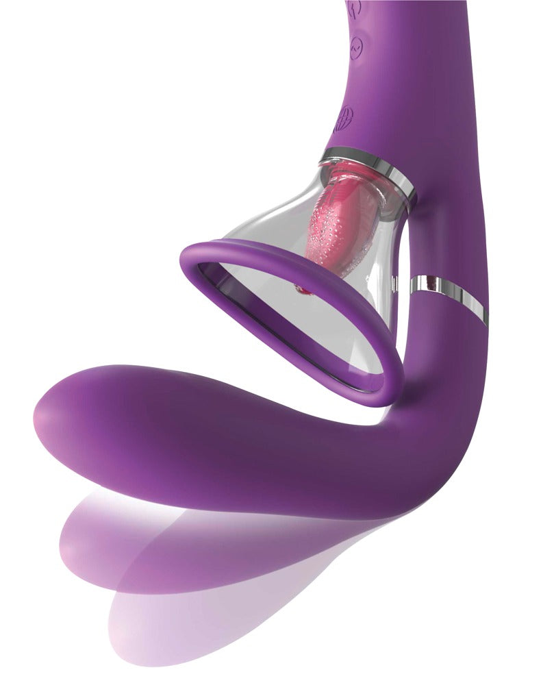 FFH Her Ultimate Pleasure Pro - Vibrador de Punto G con Succión y Lengua Vibratoria