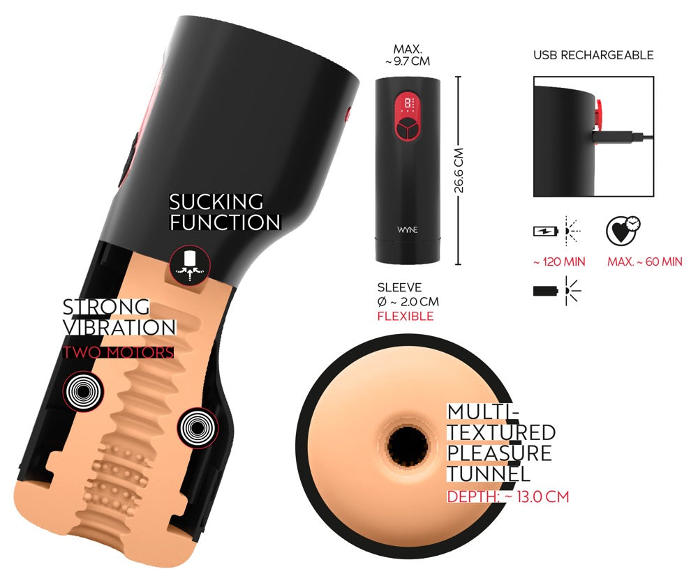 WYNE Masturbador 07 - Estimulador con Doble Motor y Vibraciones