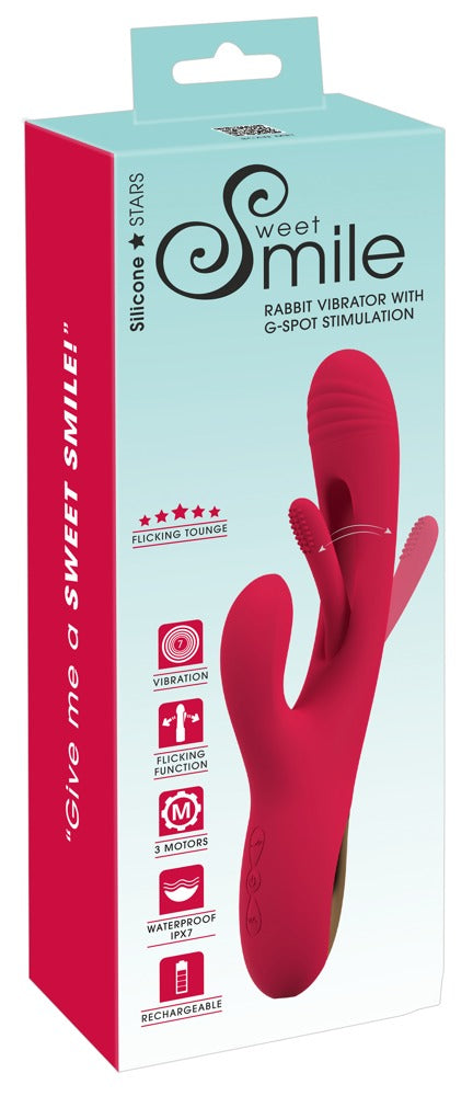 Sweet Smile Rabbit Flicking - Vibrador con Estimulación Clitoridiana
