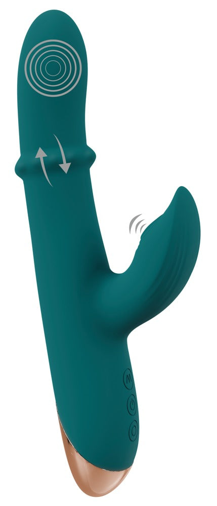 Thumping Rabbit Vibrator You2Toys - Estimulador Dual con Anillo Móvil