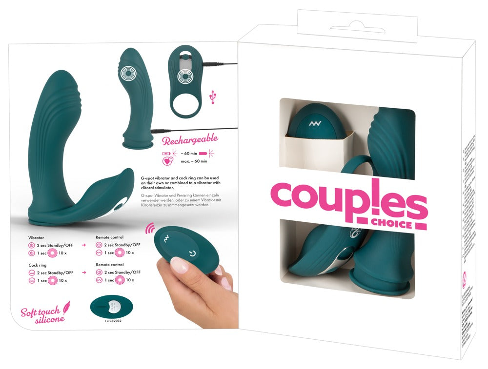 Couples Choice RC 3en1 Vibrador de Pareja con Mando a Distancia