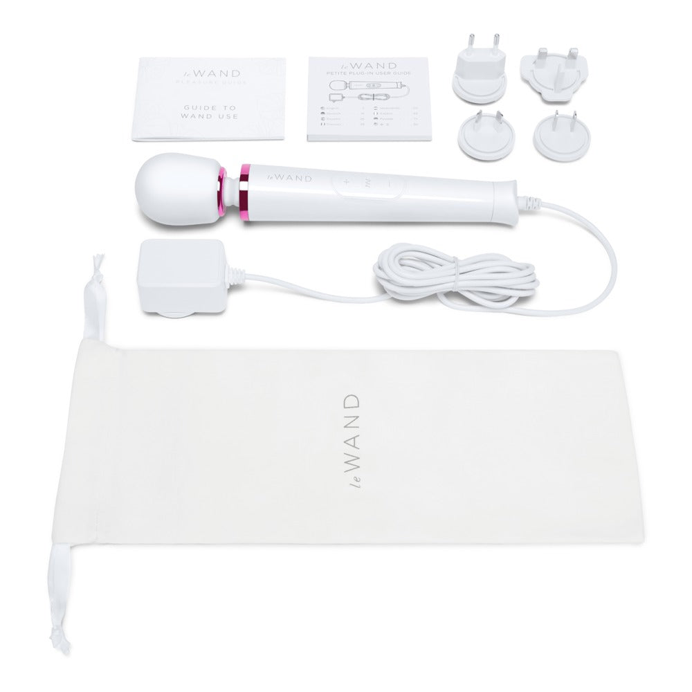 Le Wand Powerful Petite Plug-in White - Masajeador Vibrador Enchufable