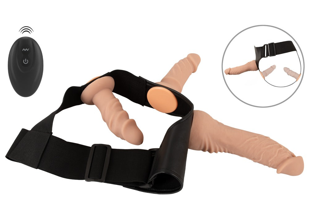 Strap-On Set RC Vibe 2 Dildos You2Toys - Arnés con Vibrador y 2 Consoladores