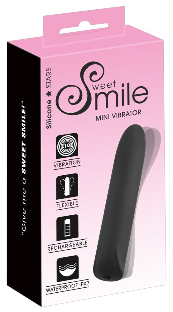 Sweet Smile Mini Vibrator Negro - Compacto y Discreto con 10 Modos